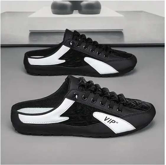 ZovinX Men's Half Casual Shoes Black