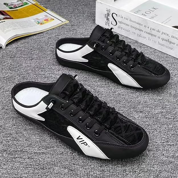 ZovinX Men's Half Casual Shoes Black